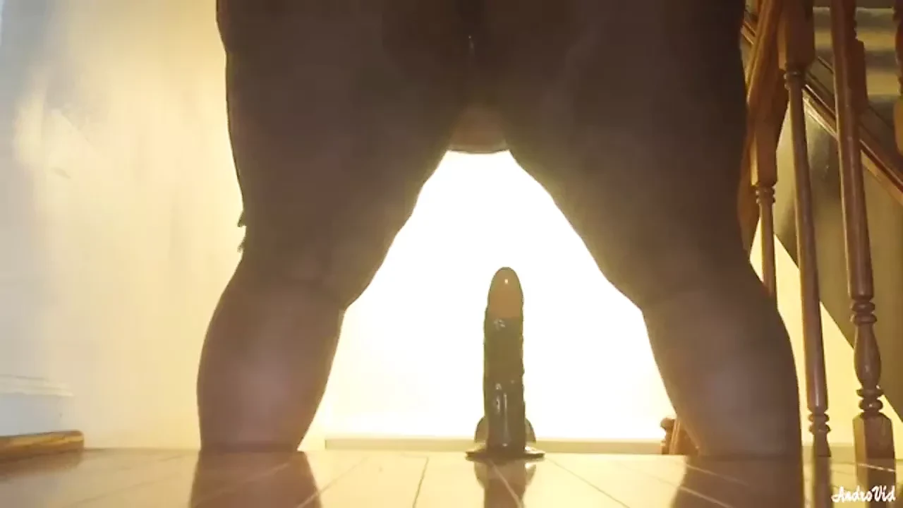 Fucking dildo on the steps