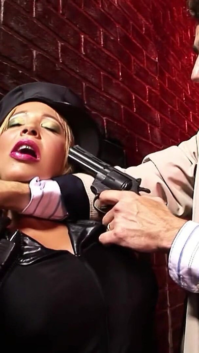 Key moment from "Blonde MILF Police woman seduce to Rough Fuck at Roleplay by whitezilla Cock"