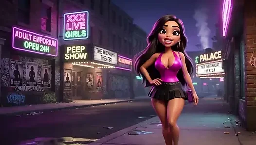 Stepdaughter Becomes the Virgin of the Porn Theater After Forbidden Desire for Stepfather (AI generated)
