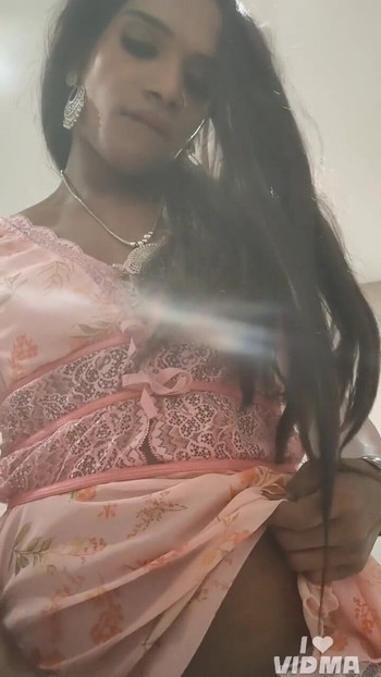 Must-see moment from "Indian sissy crossdresser strocking and sucking big cocl"