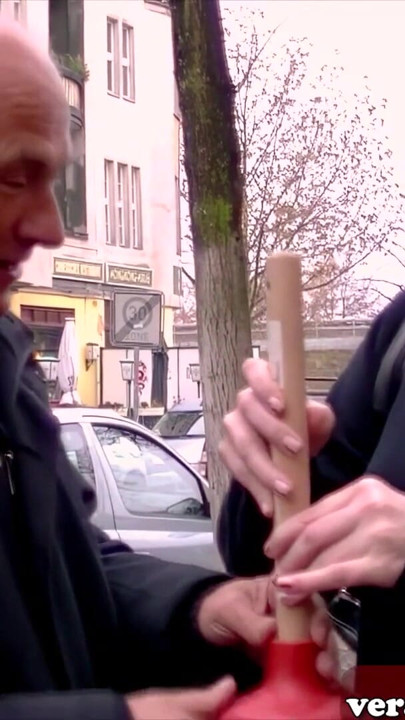 German old housewife flirts on the street and gets fucked | Clip 1