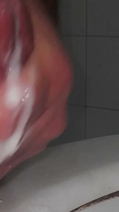nice day in the bathroom again i love my thick dick mature gay passive dream who wants to lick | Clip 2