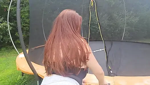 Jumping on the Trampoline with Stepmom Leads to Sex Mistake