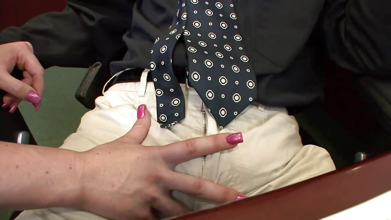 Busty slut gets fucked by her mature boss