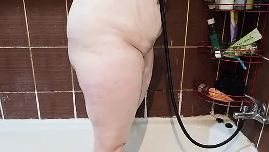 Horny Husband Watches His Chubby Wife Shower, Then They Enjoy Some Hot Time Together