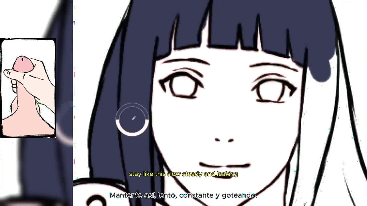 Vuxen Hinata ligger naken med stora tuttar och jätte kuk (vuxen parodi av Naruto) 10 minut kantning utmaning