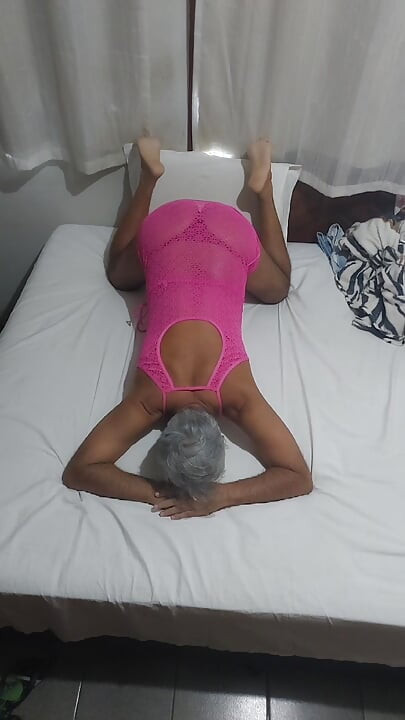 Ladysilva hot ass in pink dress and sexy panties