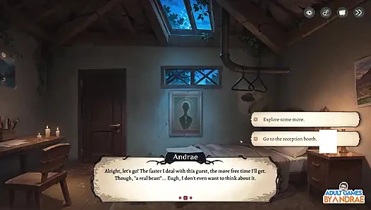 Gameplay hotel bagian 2 - menjelajahi living hotel dan bertemu huntress griselda