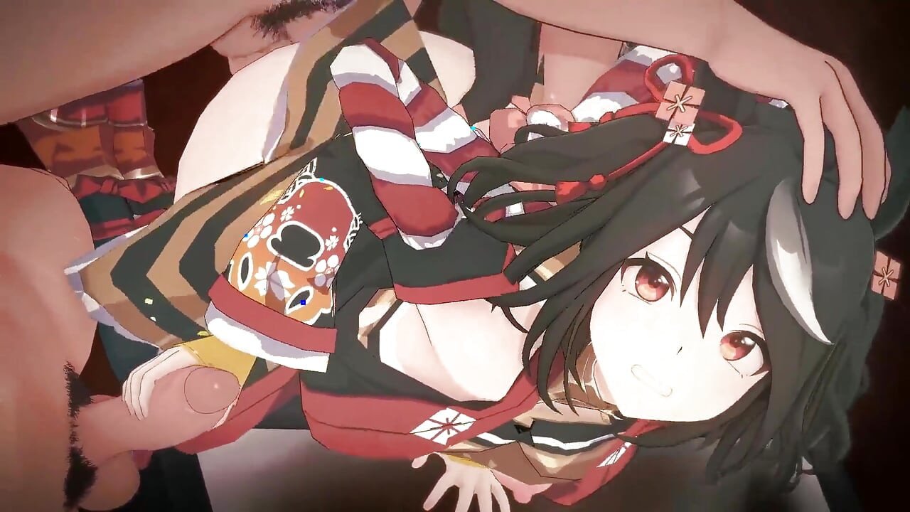 Uma musume - kitasan seks gangbang hitam - animasi hentai 3d