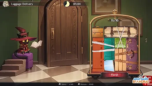 Hotel Tales Геймплей, часть 3 - Помощь Nikki сортировать чемоданы и купаться Griselda - Охотница