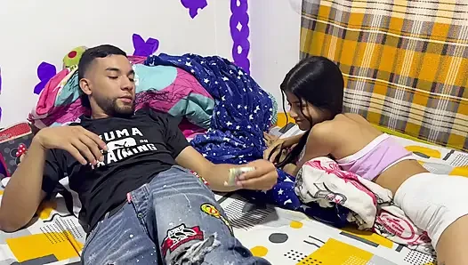 This beautiful skinny girl needs money and I'm offering her a delicious fuck with orgasms.