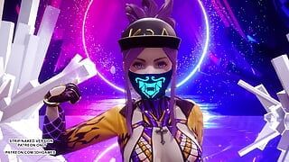 MMD (G) I-DLE - сексуальный KPOP танец в 4K, Лига легенд, Ahri Akali Kaisa Evelynn без цензуры