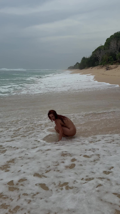 Feeling the breeze on my bare skin at the beach