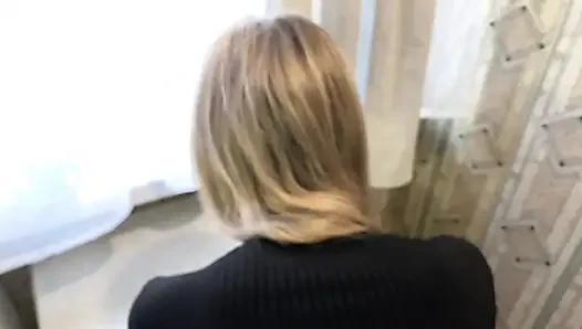 I met a neighbor on a public balcony and let him fuck me