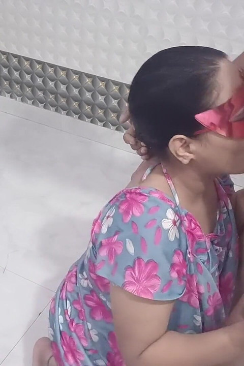 Desi Bhabhi Ka Secret Bathroom Mms - Blowjob & Hard Doggy Chudai Hindi Audio