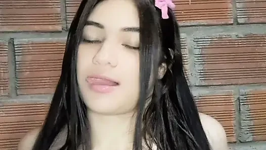 Face of an Indian girl while being fucked from behind
