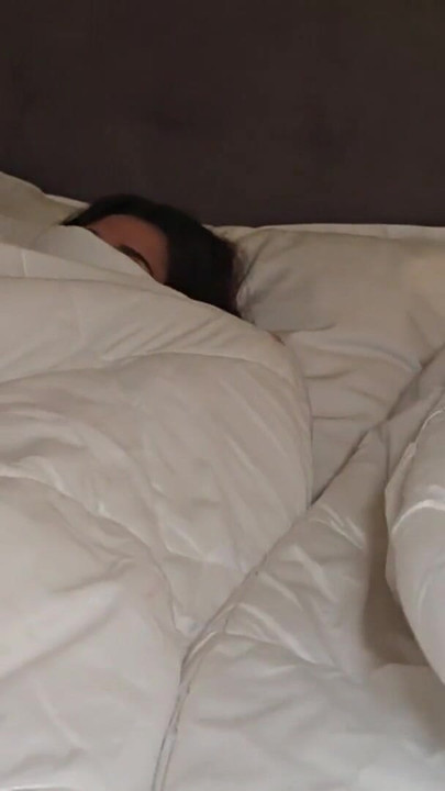 Stepsister masturbates in the same bed with her stepbrother and they end up fucking until they cum in her mouth. | Clip 1