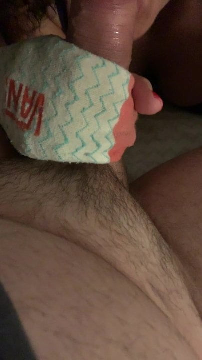 Sock blowjob