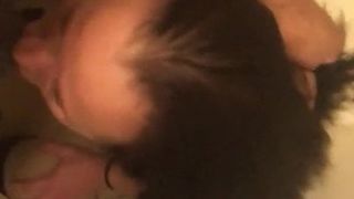 PAWGS sucking my cock in a public rest room