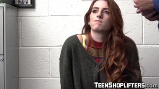Redhead Aria Carson banged and creampied for shoplifting
