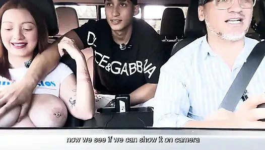 Khloe скачет на члене мужчины, пока он не заполнит ее киску горячей спермой на Хуан-Бусто-роуд