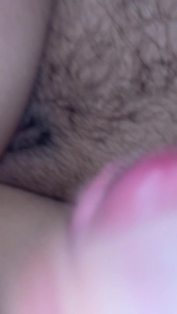 Handjob with cumshot closeup on wifeys hot and wet pussy