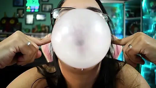 Gamer-mädchen Nahaufnahme Doppelte Kaugummis - Bunny Looner