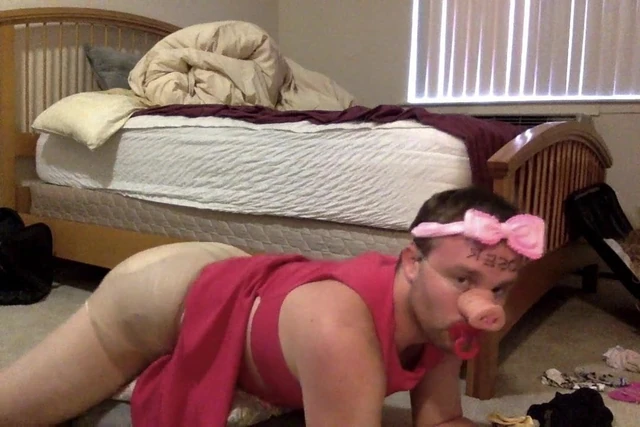 Diapered sissy loser humps pillow