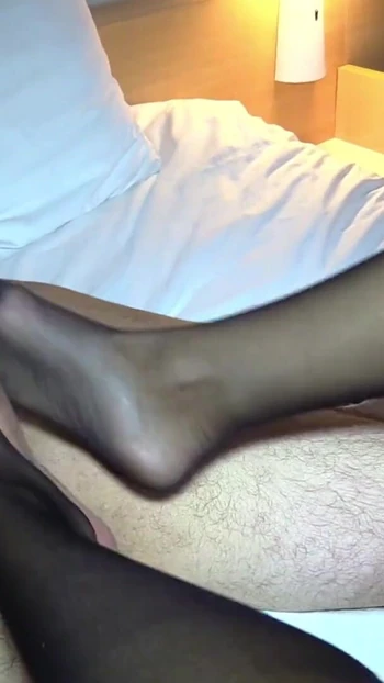 Key moment from "Perfect Footjob from German Teen Hooker for Client Dick"