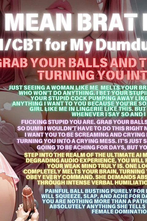 Ai Mean Brat Princess CBT Song: JOI, CBT, Loser, Femdom, Beta Good-boy, Verbal Humiliation, Ball Busting, Tease Denial