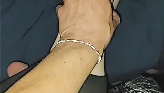 Yaramaz zenci nike bilek çorapsız çorapla çorapla ayakla muamele ve terlik çıkarma