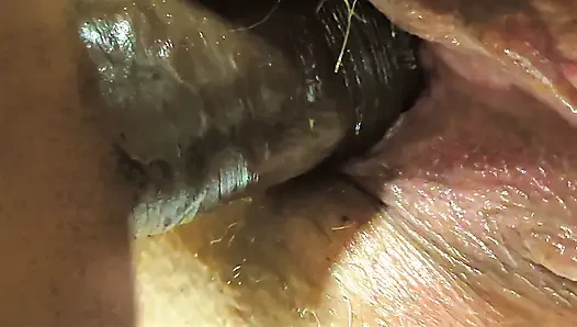 Fat woman cum filled pussy dripping after spreading wide open for deep penetration & creampie close up - Big fat ass Jamdown26