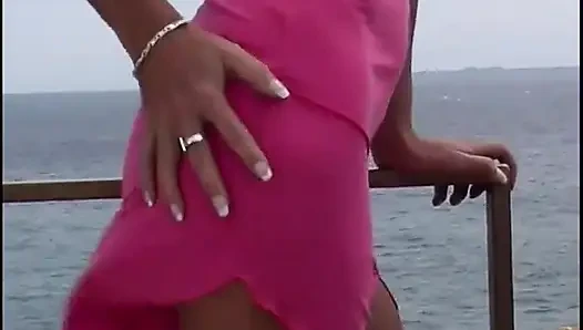 Pretty in pink blonde horny for some salty cock