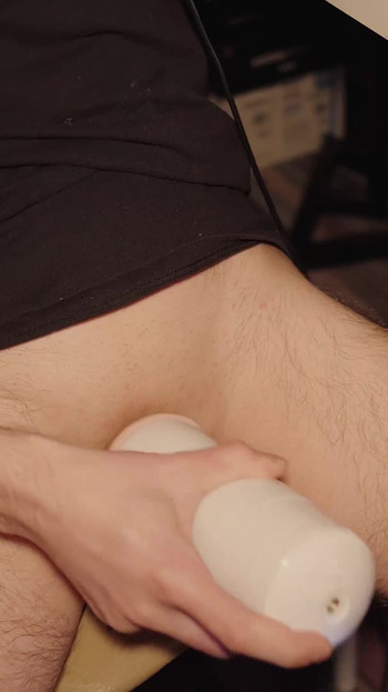 Captivating moment from "I jerk off with an electronic masturbator and think about your wife. Loud orgasm from Noel Dero"