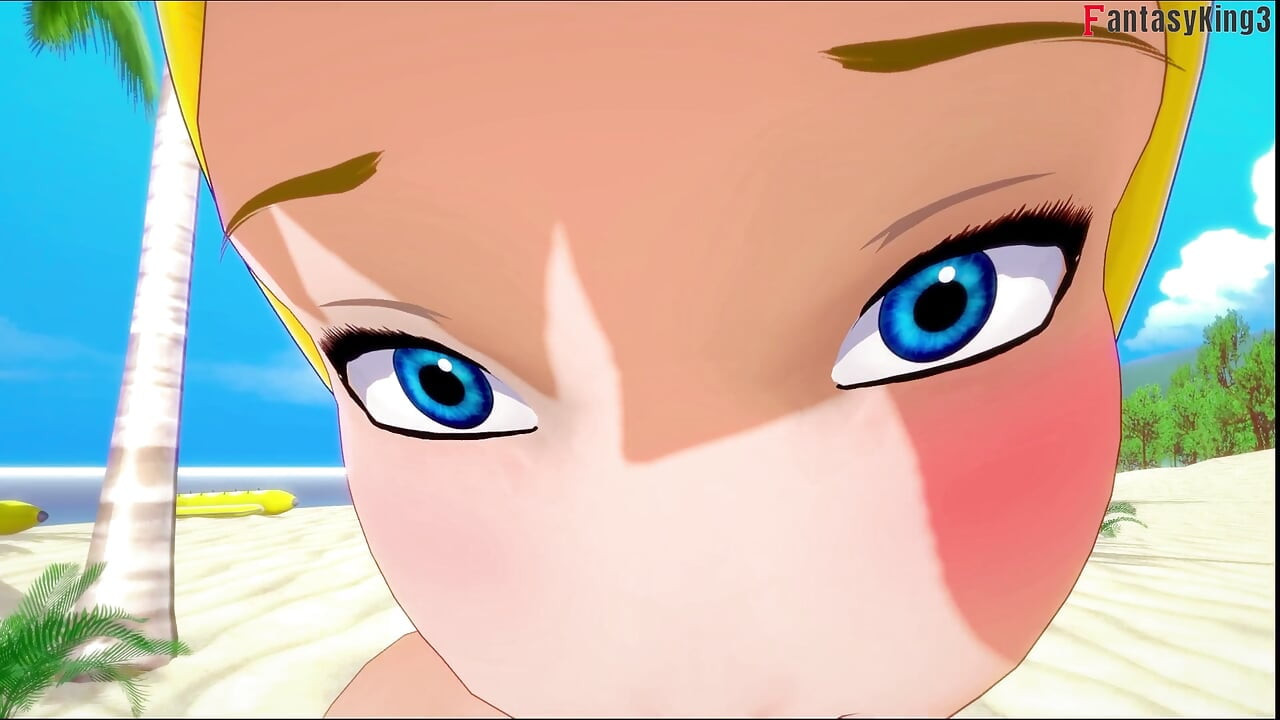 tinkerbell POV deepthroat en seks op het strand