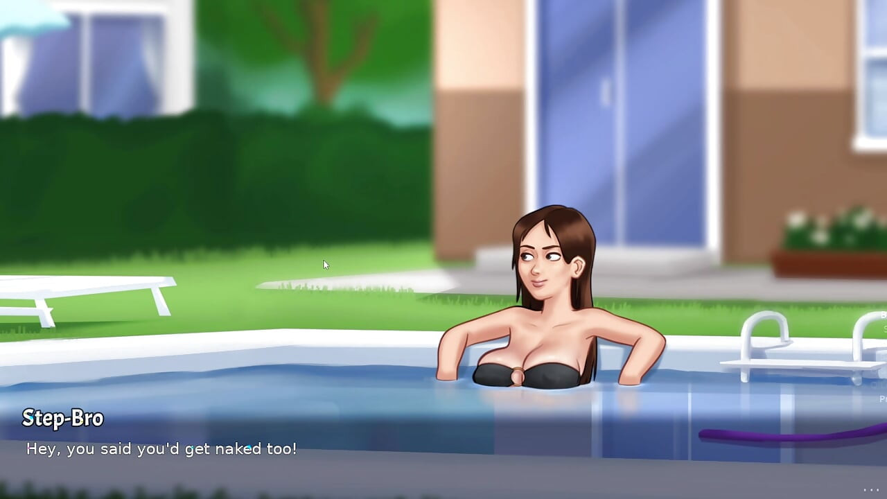 Хардкорний секс у басейні з камшотом, порно гра, повна сцена