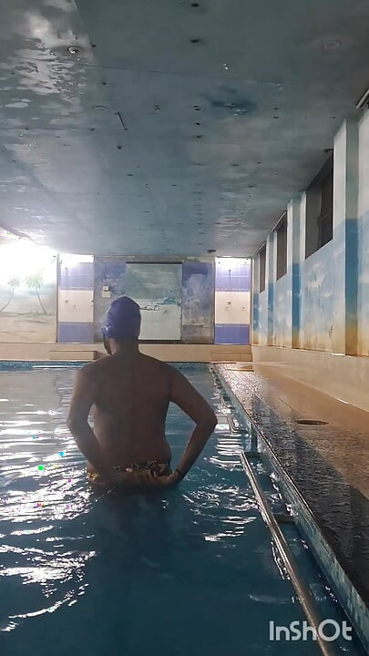 Naked Indian Mallu Guy In Swimming Pool