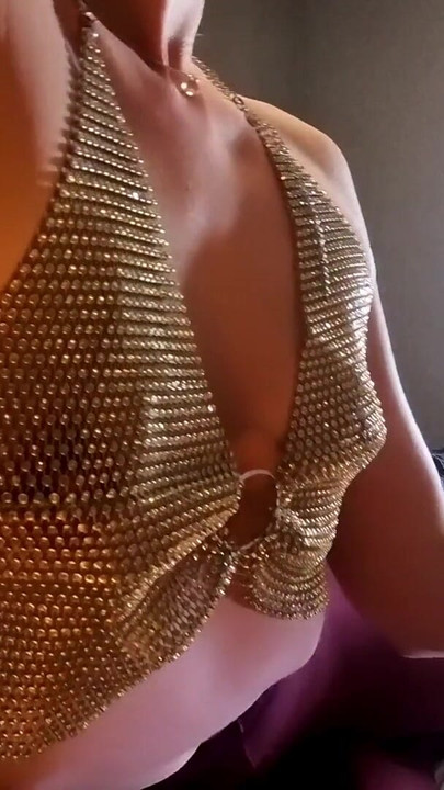 Amazingly hot sexy MILF in red shiny see through pantyhose gives a handjob to big dick neighbor | Clip 2