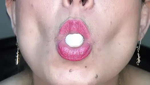 Swallowing Huge Almonds Nonstop!!!