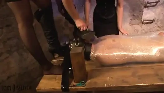Completely Wrapped in Foil. Facesitting and Penis Gimmicks
