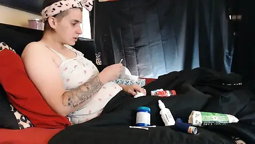 Супер больной сосет, чихает кашель