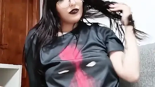 Emo / gadis gotik gibt dominante wichsanleitung und erniedrigt dich