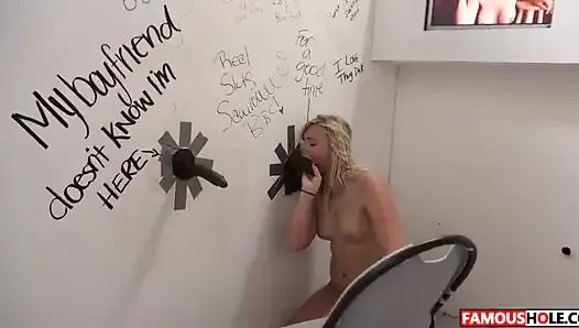 Melissa May Gets The Biggest Glory Hole Cock
