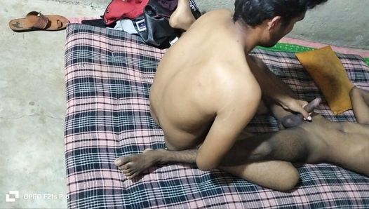 Indian Gay - Made my friend sit on the mattress and put cock in her ass
