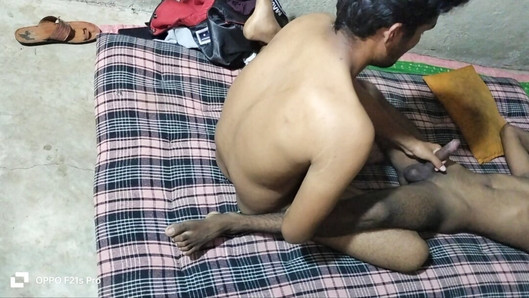 Indian Gay - Made my friend sit on the mattress and put cock in her ass