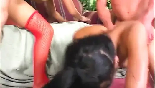 Büyük Asyalı göt için büyük yaraklar