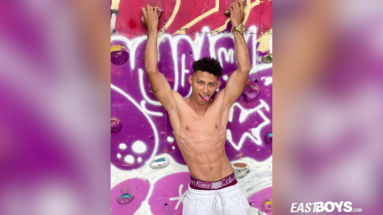 Fantastic Latino boy Marcus Brown with ripped muscles