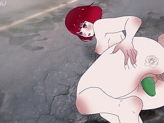 Kana Arima werkt bij een benzinestation, maar ze kreeg seks aangeboden! Hentai het idool (anime tekenfilm)