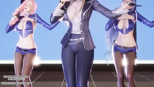 MMD  TWICE - Talk that Talk  Ahri Seraphine Kaisa Sexy Kpop Dance League of Legends Hentai Uncensored 4K 60FPS