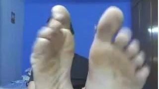 Straight guys feet on webcam #23